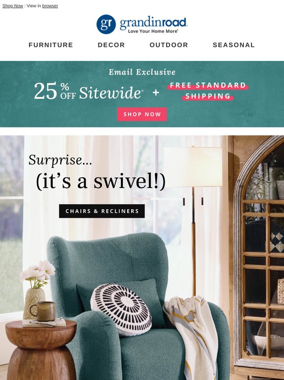 Exclusively for YOU! 25% off sitewide*