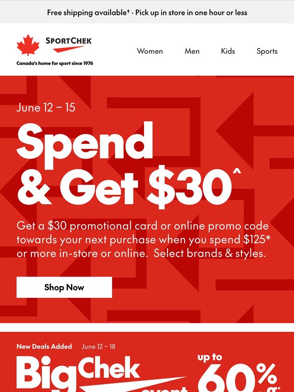 Spend $125 💸 Get $30 to spend later
