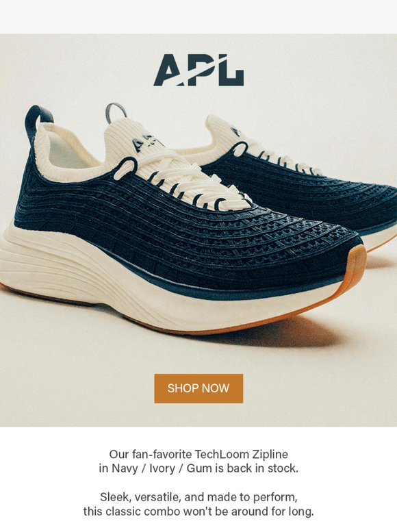 Back by Demand: TechLoom Zipline in Navy / Ivory / Gum 👟