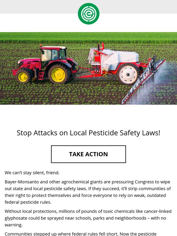 Re: Pesticide safety and Congress