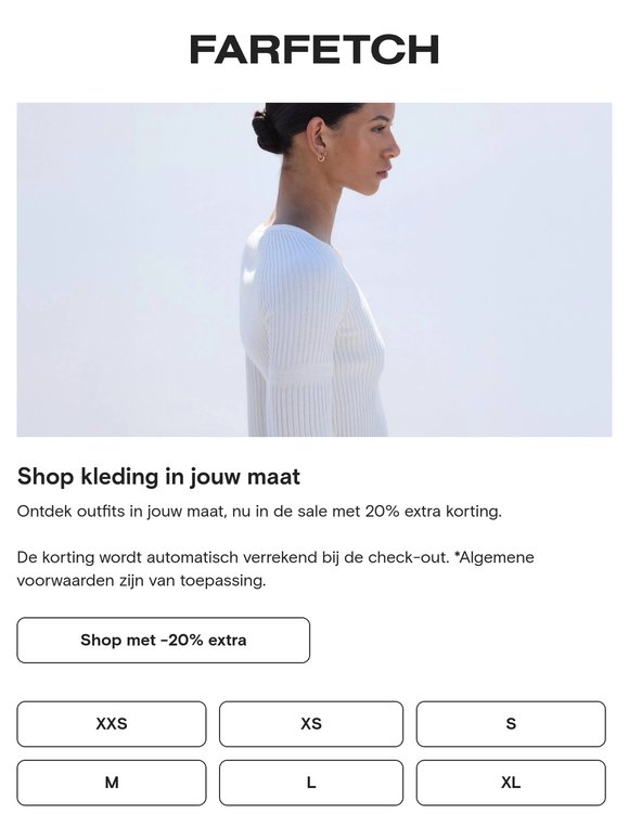 Jouw maat met 20% extra korting