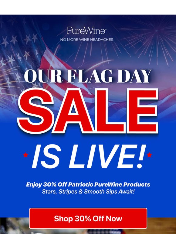 30% Off PureWine Patriotic Essentials! 🇺🇸