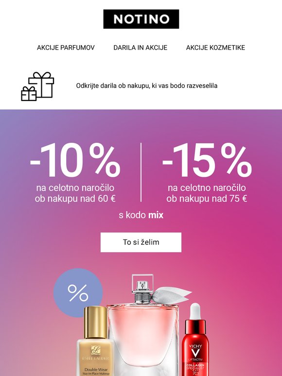 Do −15 % popusta na celotno naročilo