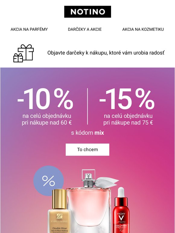 Až −15 % na celú objednávku