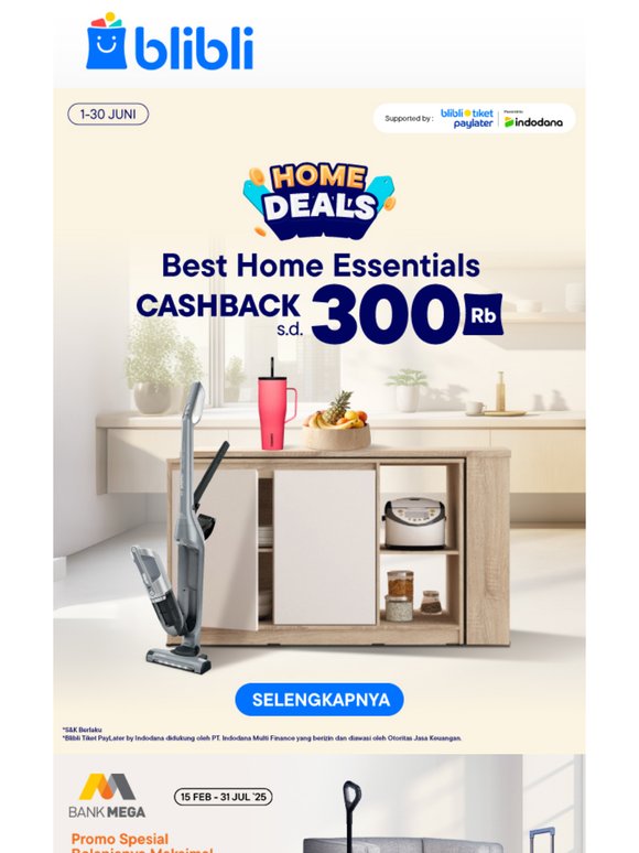 😍 Best Home Essentials: Cashback s.d. 300Rb👇