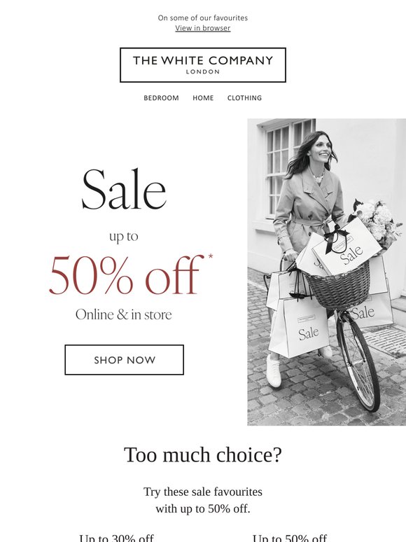 Sale | Up to 50% off