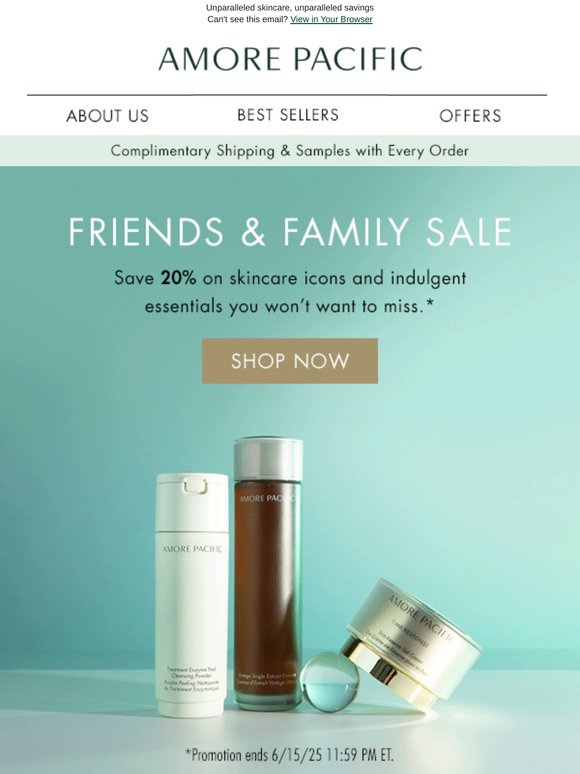 20% Off Bestsellers & More at Friends & Family Sale!