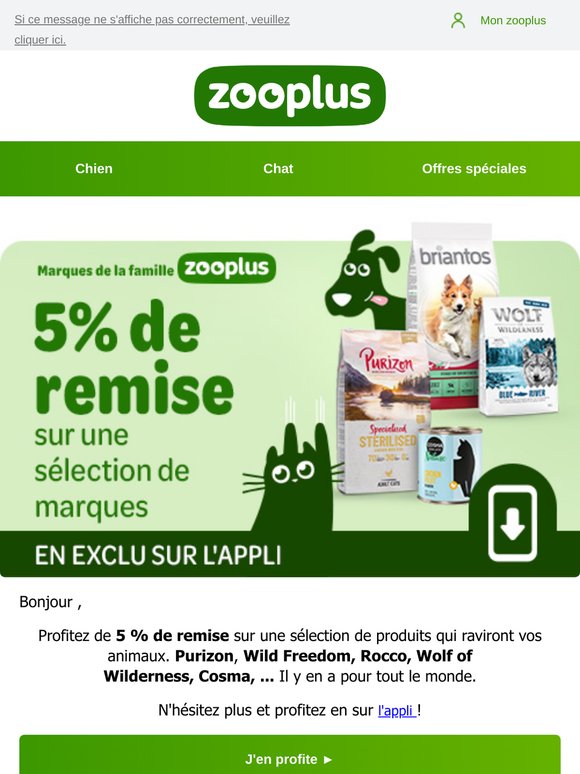 - 5 % sur Purizon, Wild Freedom, Wolf of Wilderness, Cosma...⚡