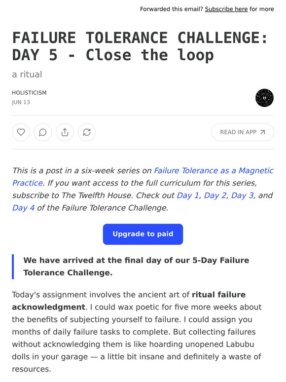 FAILURE TOLERANCE CHALLENGE: DAY 5 - Close the loop