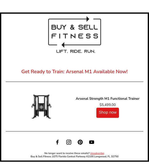 Arsenal Strength M1 Functional Trainer In Stock!
