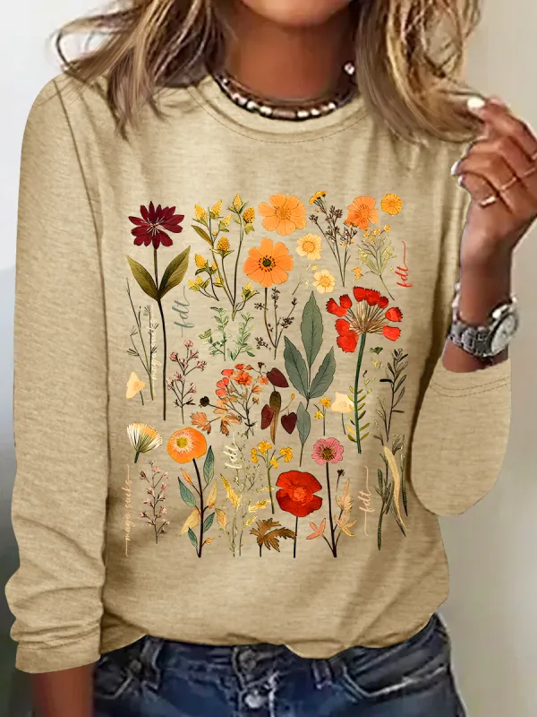 Image of Subtle Anti-Trump Flowers Shirt (T-Shirt Or Long Sleeves), Anti-Maga Floral Tee, Fdt Merch, Feminist Gift Casual Long Sleeve Shirt