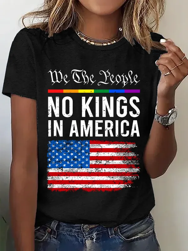Image of No Kings In America Cotton T-Shirt