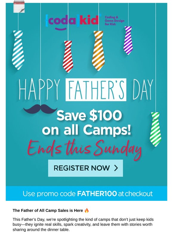 🔥 $100 OFF Dad-Approved Summer Camps – This Weekend Only!