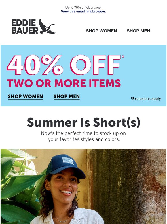 😎 40% Off 2 Or More Pairs Of Shorts!