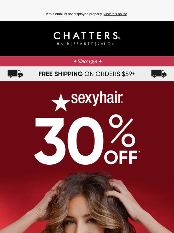 BIG Hair, BIGGER Savings – 30% Off SexyHair 🎉❤️