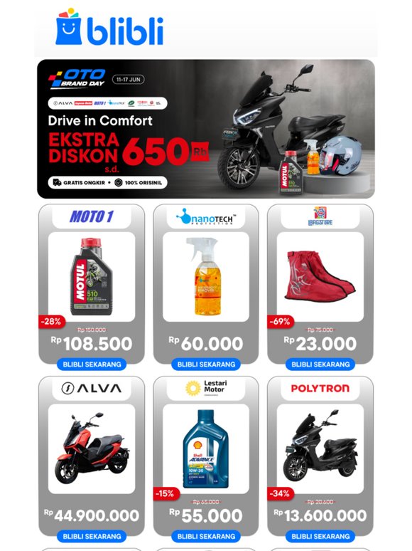 —,  Berkendara Lebih Nyaman dengan Diskon Spesial s.d. 650Rb👇