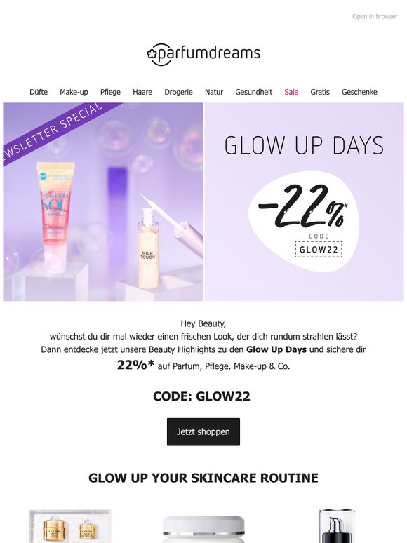 EXKLUSIV: -22% im Newsletter