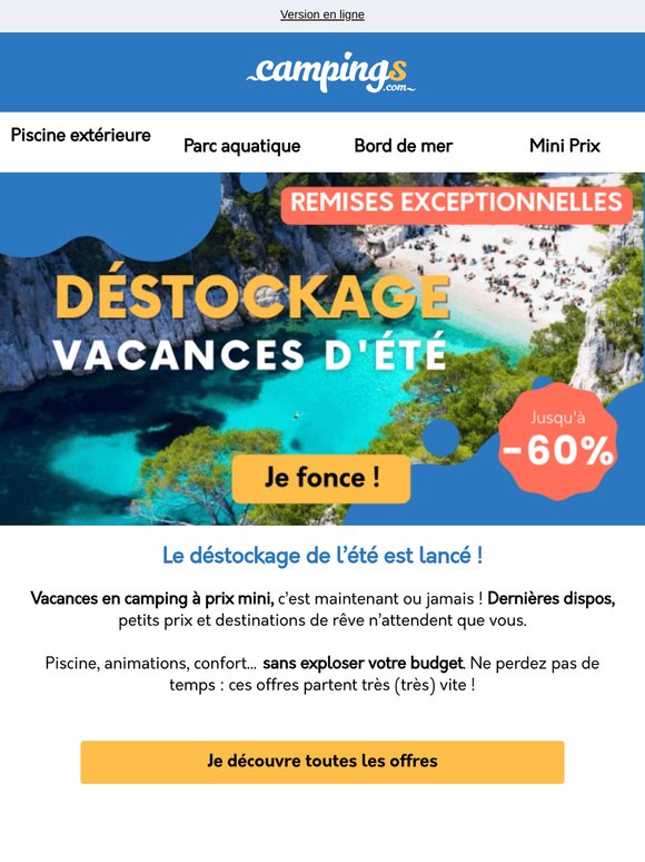 Déstockage vacances d'été