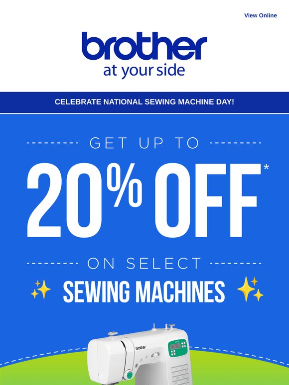 LAST CHANCE! Get Up to 20% Off Select Sewing Machines 🧵