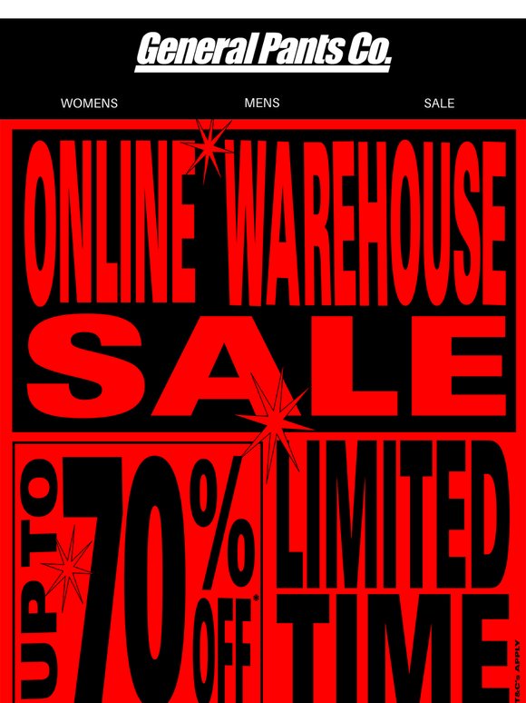 Up to 70% OFF*? Say Less. 🔥