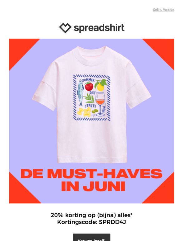 20% korting op de MUST-HAVES in Juni