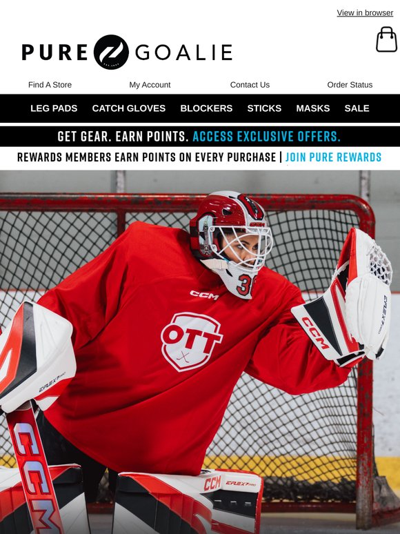 Hey, Steal The Show With The New CCM EFlex 7 & Phenom Goalie Gear