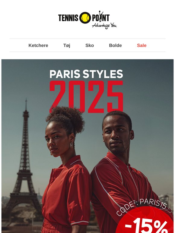 💥 Kun i en begrænset periode: 15% voucher² på Paris Styles