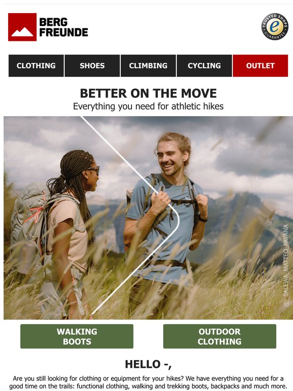 Our top products for athletic hiking