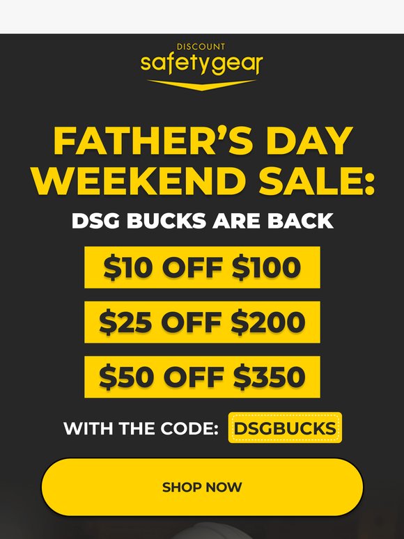 🚨 DSG BUCKS | Father's Day Weekend Sale