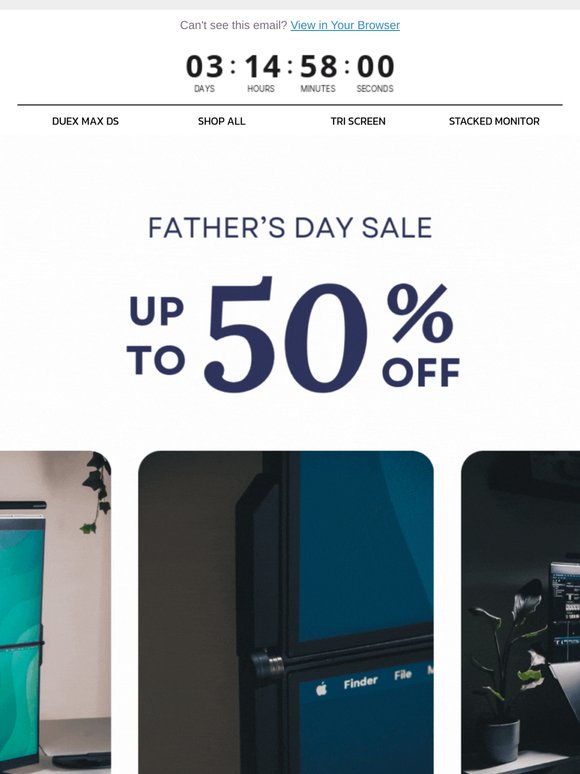 🎁 Father's Day Alert: Up to 50% Off ends soon!