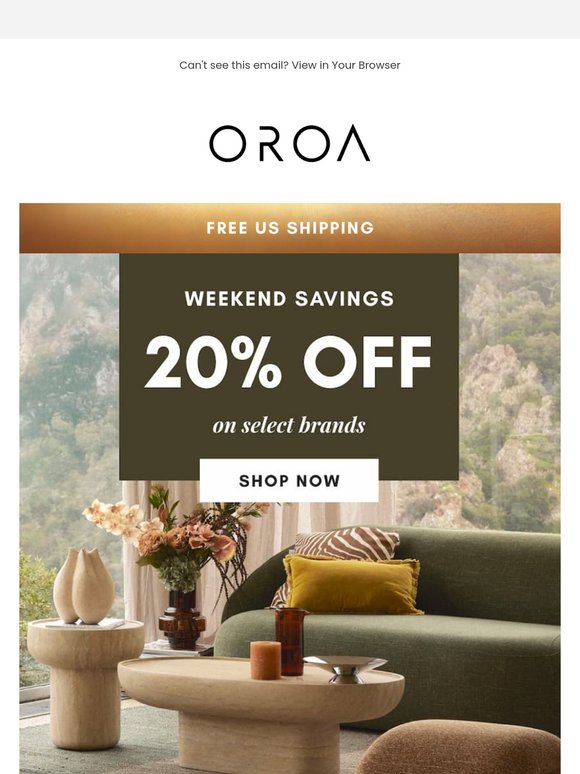 Discover 20% OFF on Select Brands
