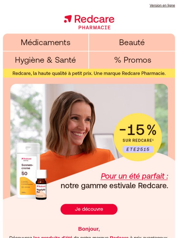 Préparez votre trousse de l’été avec Redcare 😎