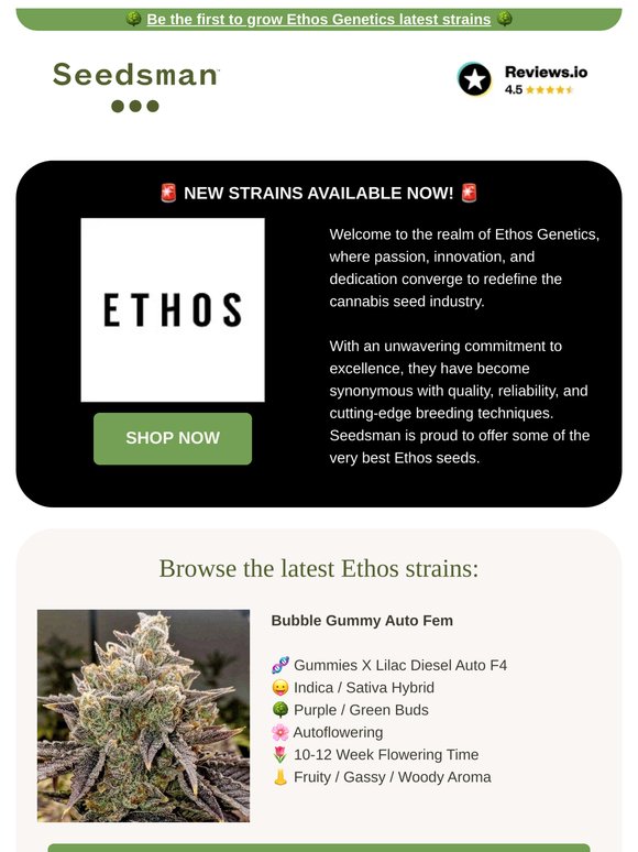 🌱 Just Dropped: New Ethos Genetics