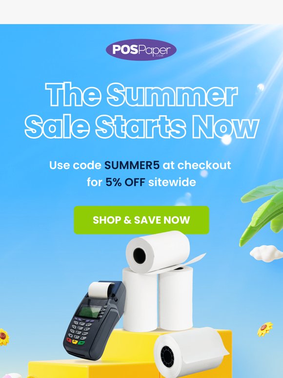 5% OFF? That’s a Summer Yes ☀️