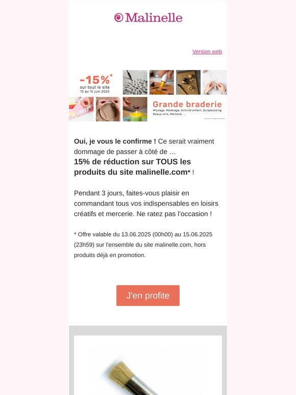 Remise de 15 % sur TOUT LE SITE