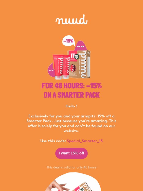 For 48 hours: -15% on a Smarter Pack