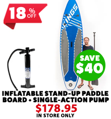 Inflatable Stand-Up Paddle Board + Single-Action Paddleboard Pump