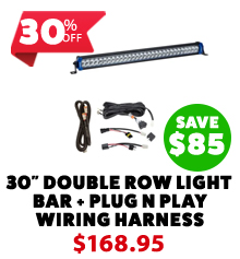 30 Double Row Light Bar + Plug N Play Wiring Harness Kit
