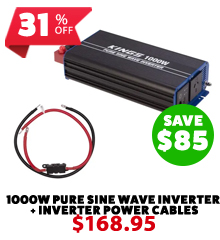 1000W Pure Sine Wave Inverter + Inverter Power Cables