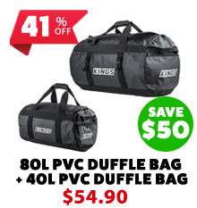 80L Extra-Large PVC Duffle Bag + 40L Large PVC Duffle Bag