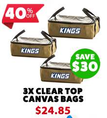 3 x Clear Top Canvas Bag