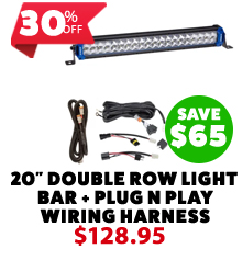 20 Double Row Light Bar + Plug N Play Wiring Harness Kit