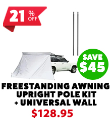 Plus Freestanding Awnings Upright Pole Kit (Twin Pack) + Plus Tourer Freestanding Awning Universal W