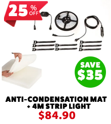 Anti-Condensation Mat + 4-Metre 12v LED Camping Strip Light