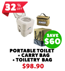 Portable Camping Toilet + Toiletry Canvas Bag + Camping Toilet Bag