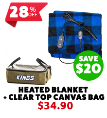 12V Heated Blanket + Clear Top Canvas Bag