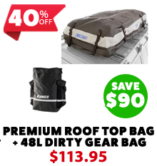Premium Waterproof Roof Top Bag + 48L Dirty Gear Bag