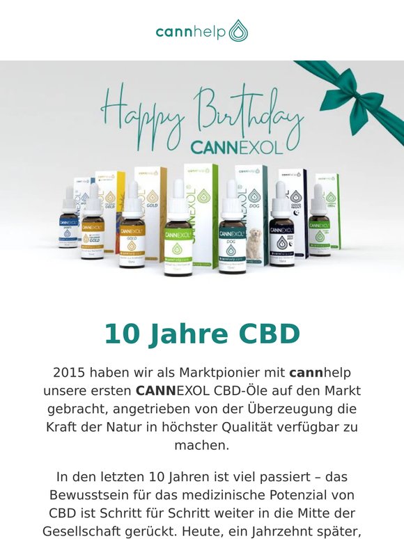 10 Jahre CANNEXOL - Aktion zum Jubiläum