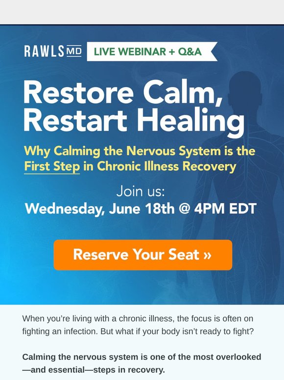 [REGISTER] New Webinar - Restore Calm, Restart Healing