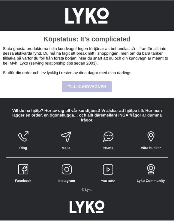 Glöm inte din kundvagn!